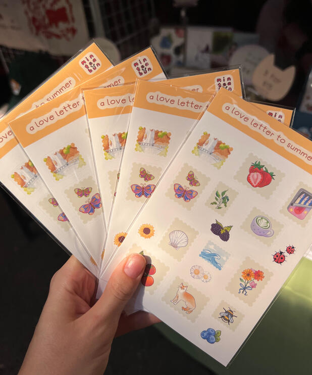 sumemr sticker sheet